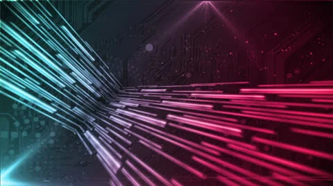 Digital Streams Blue Red Stock Footage 25882441