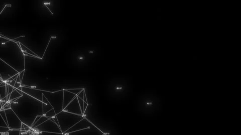 Digital structure in the corner of the screen. Seamless loop. Stock Footage 103558535