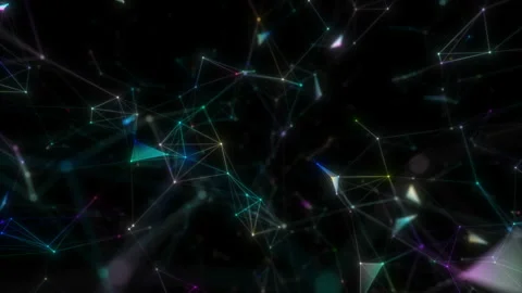 Digital structure.3d rendering abstract particles and plexus structure Stock Footage 110696499