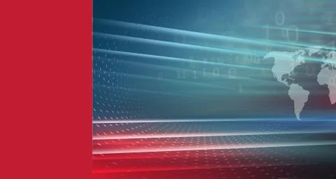 Digital studio space with dots-lines and world map concept series Stock Illustration