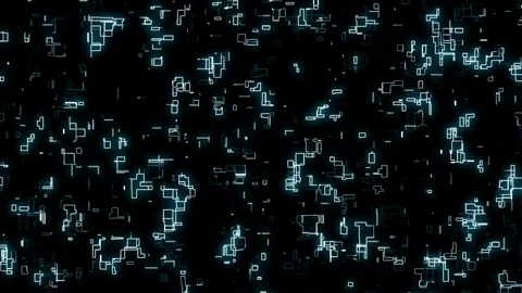 Digital style glowing random shape motion background Stock Footage 322898197