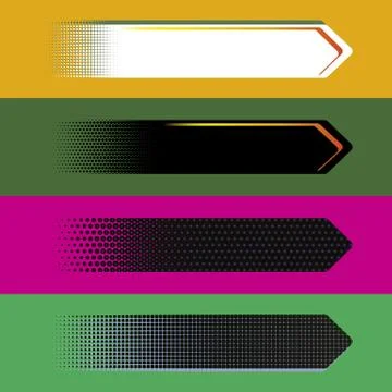 Digital Style Vector Arrow Banners Stock Illustration