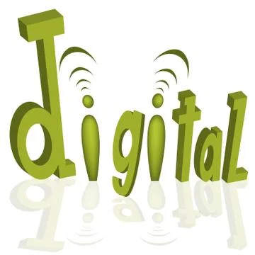 Digital stylized text Stock Illustration