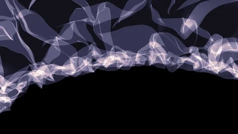 Digital stylized turbelent smoke cloud simulation beautiful abstract animation Stock Footage 86845096
