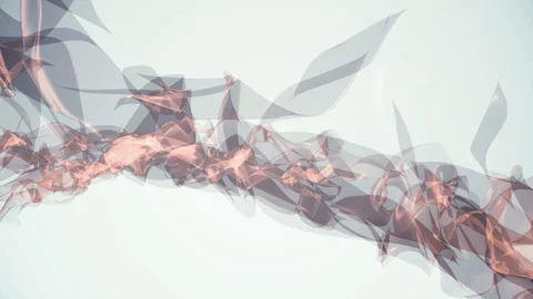 Digital stylized turbelent smoke cloud simulation beautiful abstract animation Stock Footage 86853569