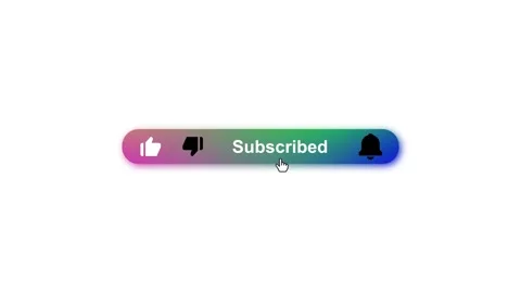 Digital subscribe button with notificati... | Stock Video | Pond5