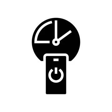 Digital sunset tech engagement glyph icon vector illustration Stock Illustration