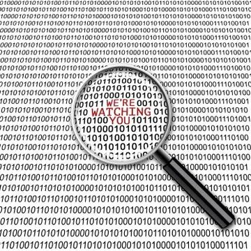 Digital surveillance Stock Illustration