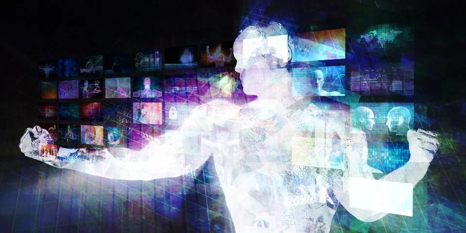 Digital Surveillance Stock Illustration