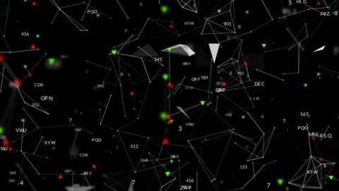 Digital swirl. Depth of field.Global Computer Network. Software source code and Stock Footage 97254874