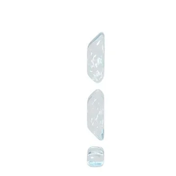 Digital symbol made of ice Stock Illustration