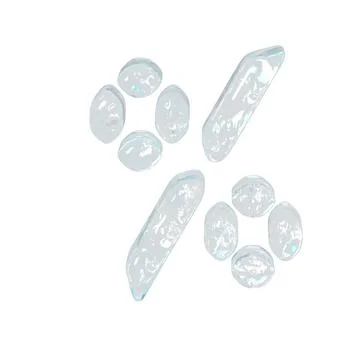 Digital symbol made of ice Illustrazione stock