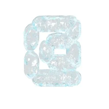 Digital symbol made of ice Illustrazione stock