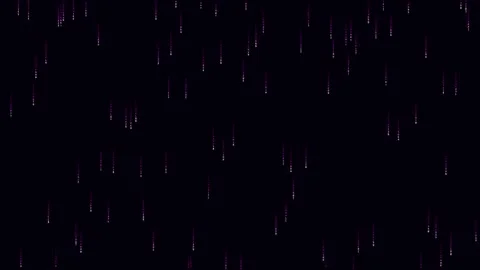 Digital symbols fall like rain in a dark cyberspace background during nightti Stock Footage 324649171