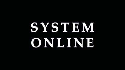Digital System Online text animation in dark background with color transiti.. Stock Footage 343474598