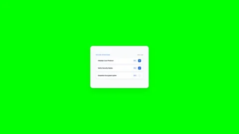 Digital System Operations Verification Interface Animation Video stock 347033995
