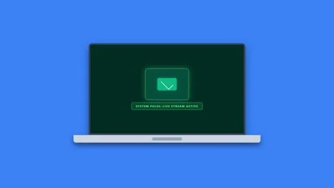 Digital System Pulse Live Stream Interface Display Stock Footage 347626707