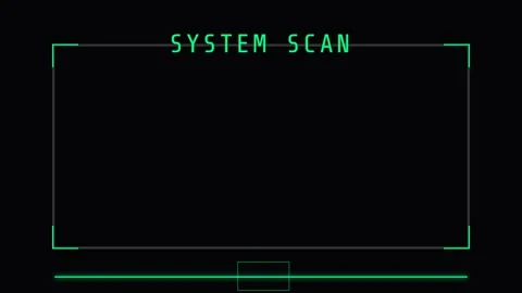 Digital System Scan Interface - Abstract Futuristic Technology Background Stock Footage 337501124