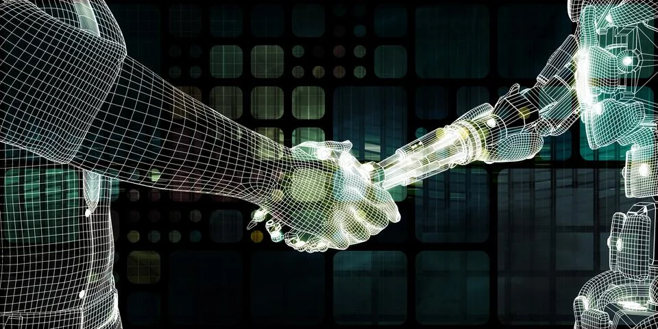 Digital Systems Integration With AI Framework イラスト素材