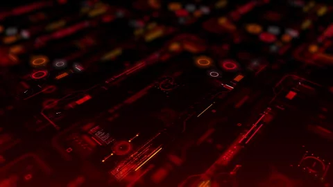 Digital Table Calculations. UI graphic elements. Sci Futuristic User interface Stock Footage 254017042