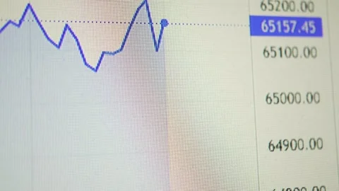 Digital table of stock market, device screen close up, macro Stock Footage 164110652