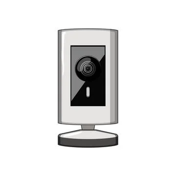 Digital table web camera cartoon vector illustration Stock Illustration
