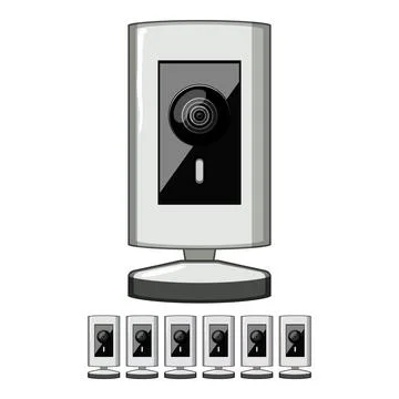 Digital table web camera cartoon vector graphic Stockillustratie