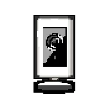 Digital table web camera game pixel art vector illustration Stock Illustration
