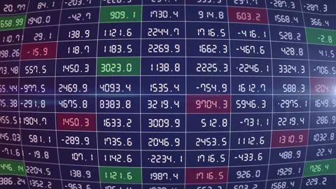 Digital Tableau Trading and Stock Market Graph Value Concept Animation 4k. Video stock 270044694