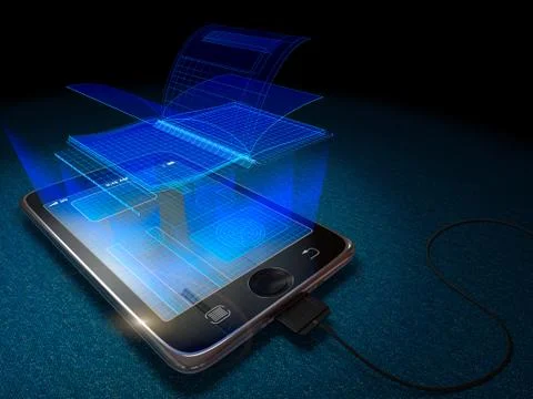 Digital tablet and book as progress concept background Stock Illustration