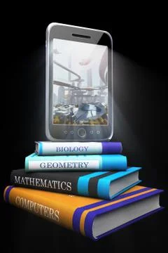 Digital tablet and books as progress concept Stock Illustration