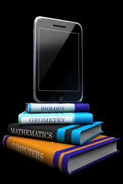 Digital tablet and books as progress concept Stock Illustration