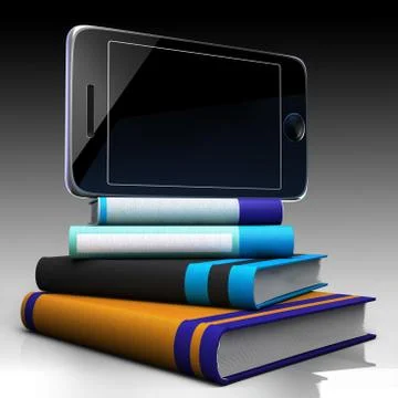 Digital tablet and books as progress concept Stock Illustration