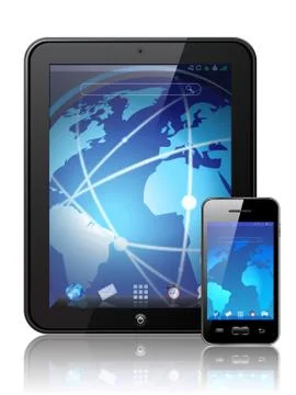 Digital tablet and smartphone Stock Illustration