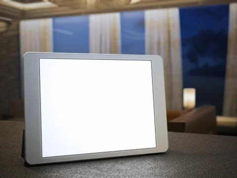 Digital tablet with blank screen. 3d rendering イラスト素材