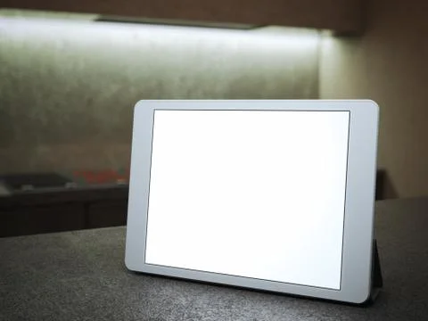 Digital tablet with blank screen. 3d rendering Stock Illustration
