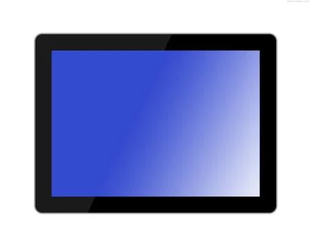 Digital tablet with blue screen Stock Illustration