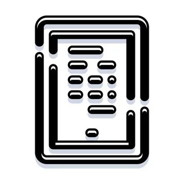 Digital tablet communication technology device icon Stock Illustration