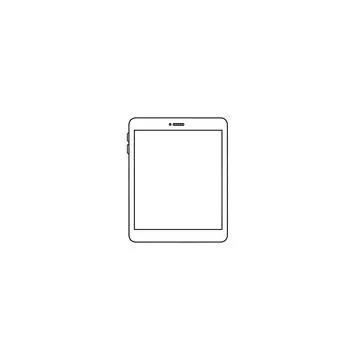 Digital tablet computer device outline icon Stockillustratie