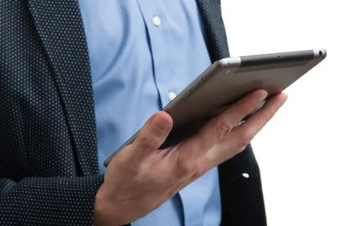 Digital tablet computer in hands Stock Photos