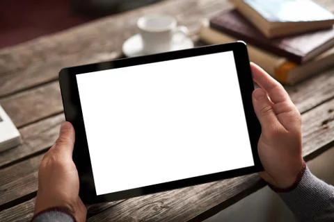 Digital tablet computer with isolated screen Foto stock