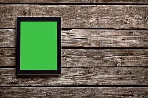 Digital tablet computer with isolated screen Stock Photos