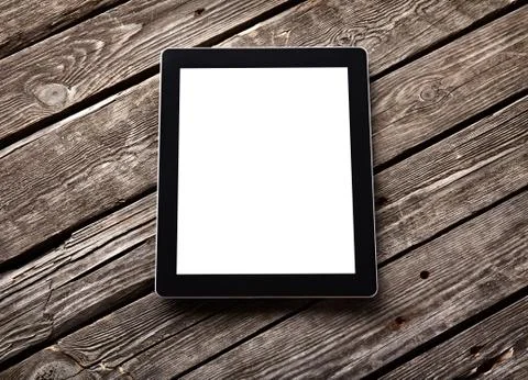 Digital tablet computer with isolated screen Stock Photos