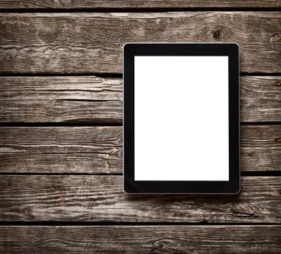 Digital tablet computer with isolated screen Stock Photos