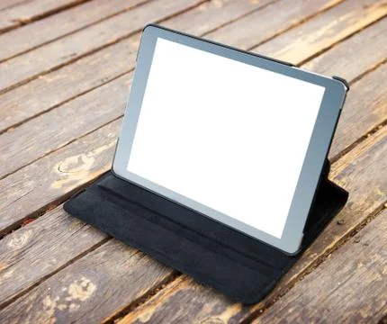 Digital tablet computer with isolated screen Stock Photos