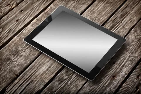 Digital tablet computer with isolated screen 스톡 사진