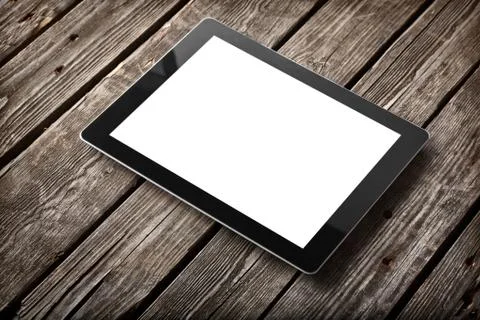 Digital tablet computer with isolated screen Stock Photos