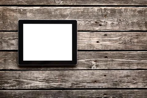 Digital tablet computer with isolated screen Stock Photos