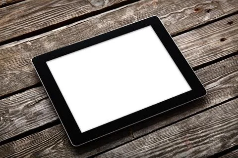 Digital tablet computer with isolated screen Stock Photos