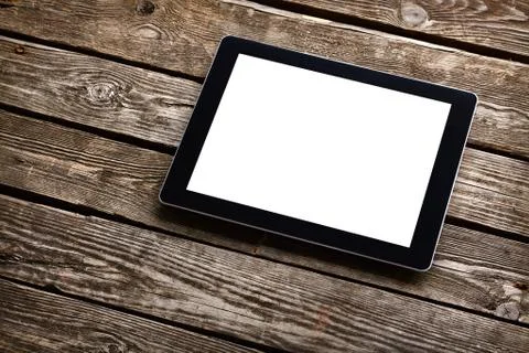 Digital tablet computer with isolated screen Stock Photos